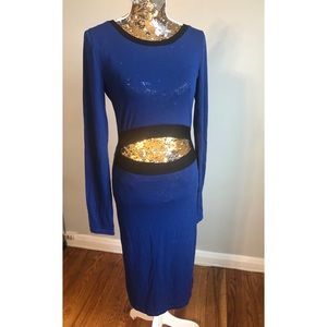 Sexy cut-out Midi knit Dress sweater dress